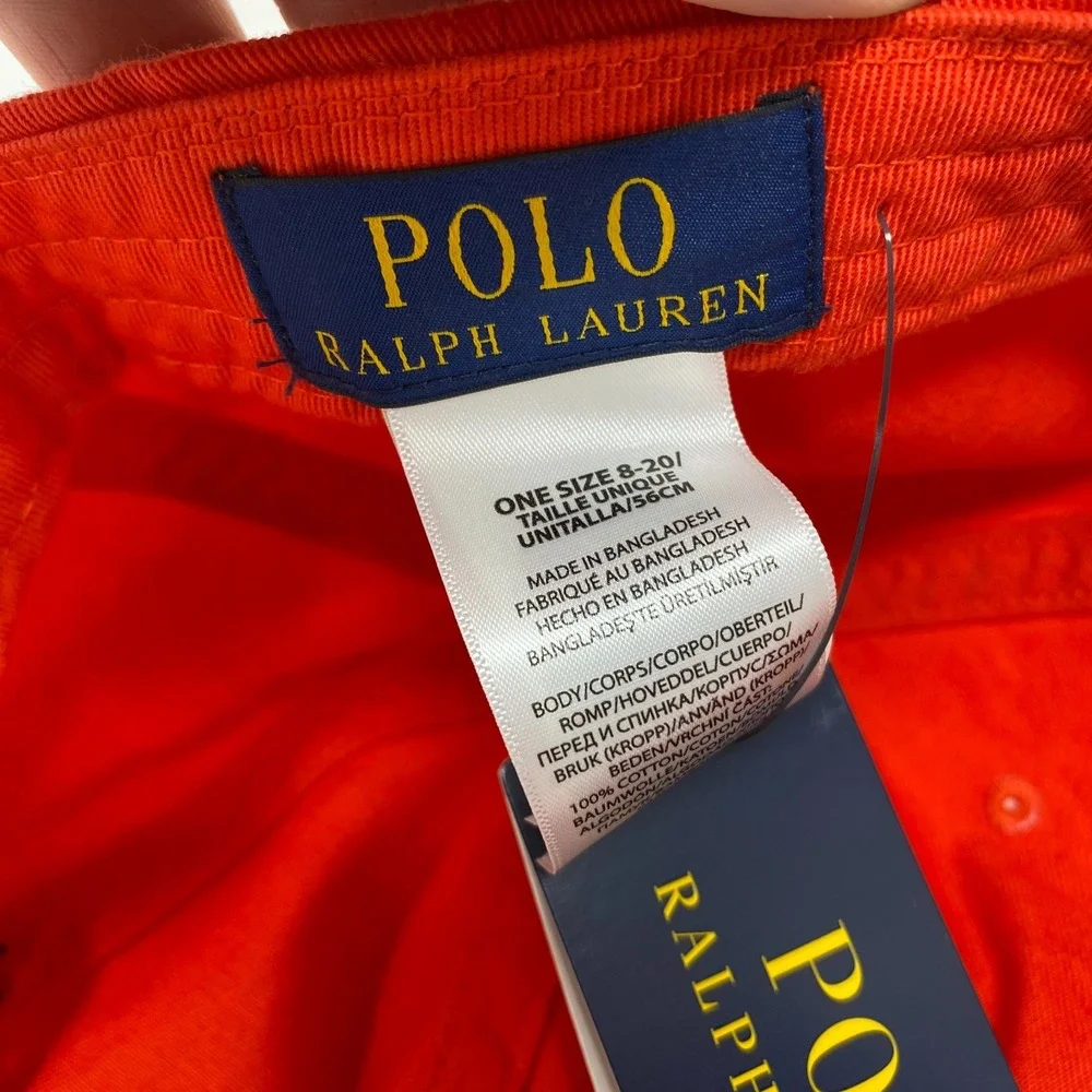 NEW Polo‎ Ralph Lauren Youth Red Hat/Blue Pony - Strapback size 8-20